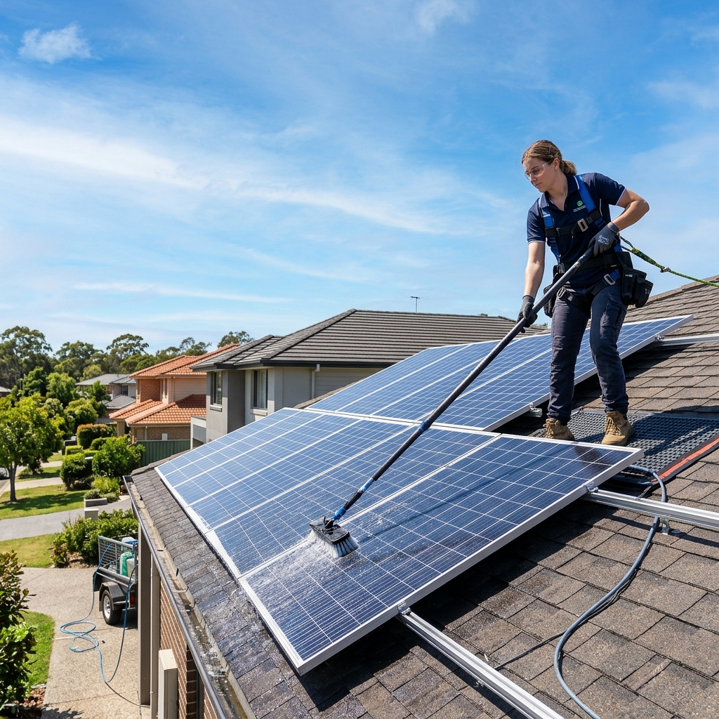 Sparkling solar panels on a Scottsdale rooftop